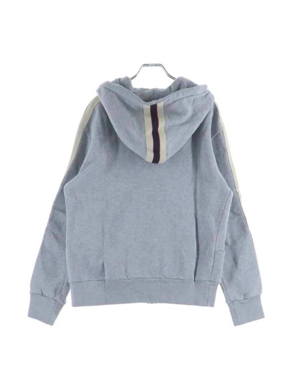 Gucci Line Logo Zip Up Hoodie Gray